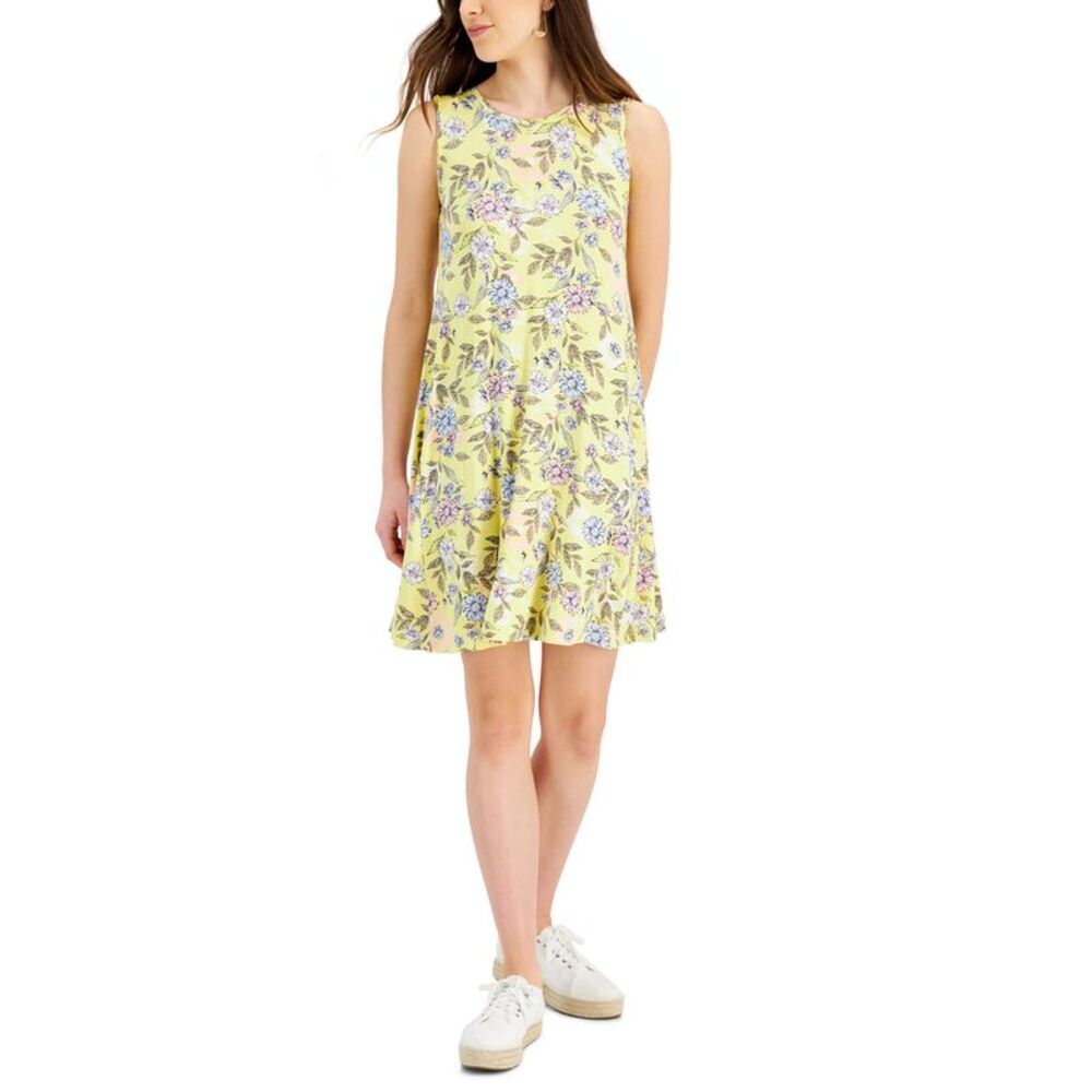 Style & Co Printed Knit Tank Dress